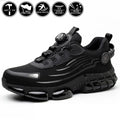 Indestructible Steel Toe Work Shoes for Men Women Rotating Button Safety Shoes Lightweight Construction Work Safety Shoes